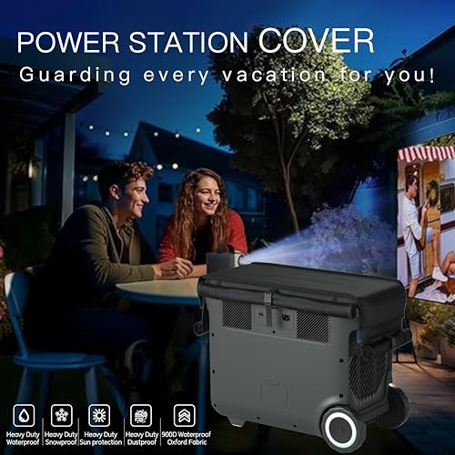 For Anker SOLIX F2000/F2600 IP67 Waterproof Cover | Heavy Duty Power Station Covers for Camping/RV/Emergency | Skylight and Shockproof Designs