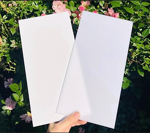 Translucent White Cast Acrylic Plexiglass Sheets (2 Pack) 1/8” Thick (3mm) Easy to Cut Plastic Plexi Glass with Protective Paper for Signs, DIY Display Projects, Crafts, Shelves (12