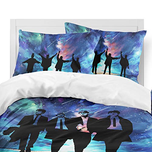 no!no! Beatles Bedding 3 Pieces King Size Cartoon Duvet Cover Quilt with The Picture of Beatles +1 Pillowcase - Les Beatles, Paul McCartney, John Lennon, RIngo Starr, George Harrison no!no! Beatles Bedding 3 Pieces King Size Cartoon Duvet Cover Quilt with The Picture of Beatles +1 Pillowcase – Image 3