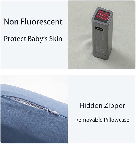 Miniatura 6 de HEOLIEN Almohada para tumbona de bebé para recién nacido de 0 a 24 meses, tumbona para recién nacido, almohada suave y transpirable (verde, 0-8