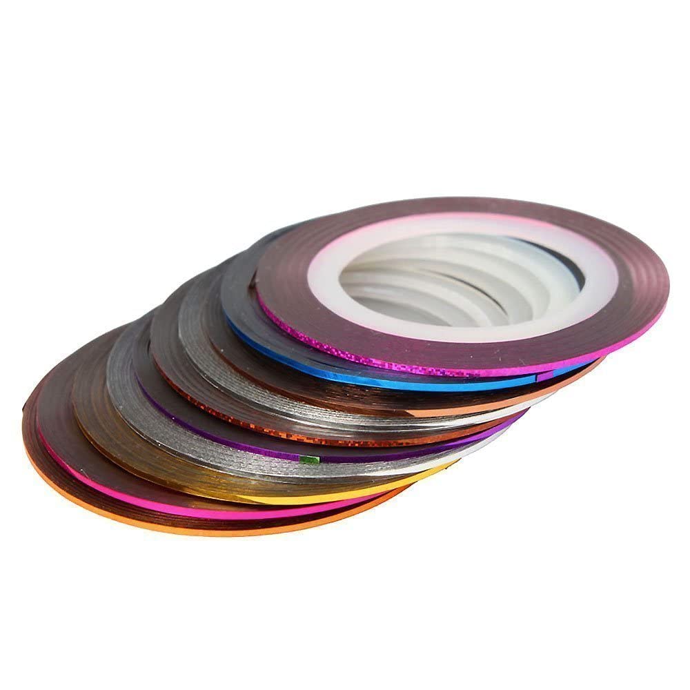 30 Pcs Couleurs Mixtes Rouleaux Striping Tape Line Nail Art Décoration Autocollants pour Ongles Naturels et Faux Ongles