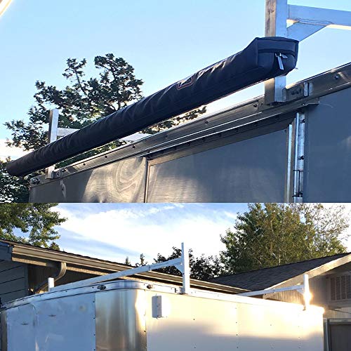 Lonwin Adjustable Aluminum Trailer Ladder Rack fit for Enclosed Trailers