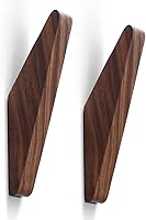 Vista 12 de Paquete de 2 ganchos de pared de madera de goma natural de 25 libras para colgar abrigos, toallas, sombreros, bolsos, bolsos, ganchos para abrigos