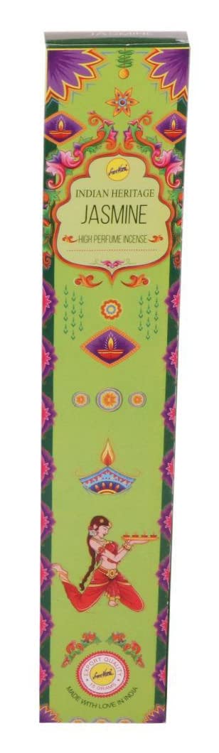 Sree Vani Indian Heritage Jasmine High Perfume Incense Sticks (15G, 15 Sticks)