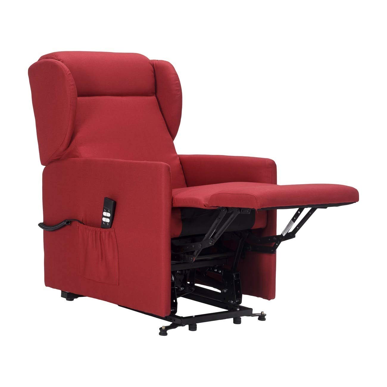POLTRONE ITALIA Angela 2 Moteurs Fauteuil releveur Relax Dispositif Médical système de Roue Doux siège à Micro-Ressorts résistant aux Taches fauteuils inclinables Bleu Denim