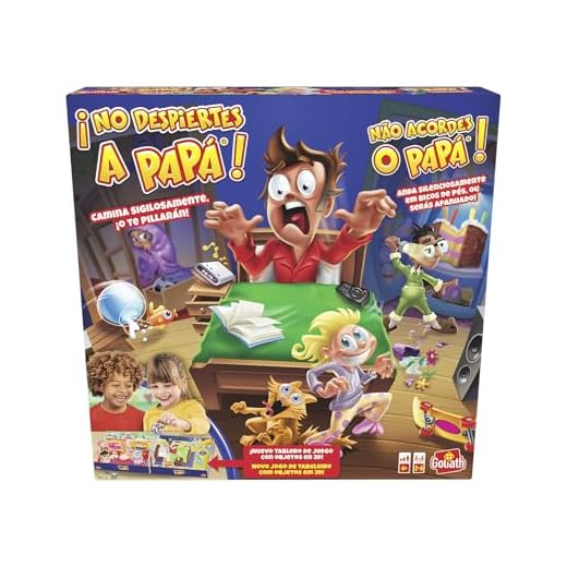 No Despiertes a Papá. Juego de mesa infantil. Llega el primero a la Tarta de Chocolate. Juego de habilidad divertido y educativo. A partir de 5 años. 2 a 4 jugadores.