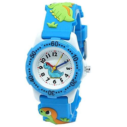 Image of Jewtme Cute Toddler Children Kids Watches Ages 3-8 Analog Time Teacher 3D Silicone Band Cartoon Watch for Little Girls Boys