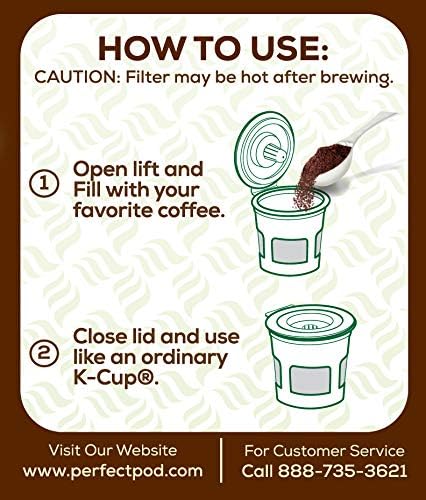 Perfect Pod 4-Pack Reusable Coffee Pod Filters and Coffee Scoop | Compatible with Keurig 1.0 and Select Other Coffee Makers (Check Compatibility Chart)