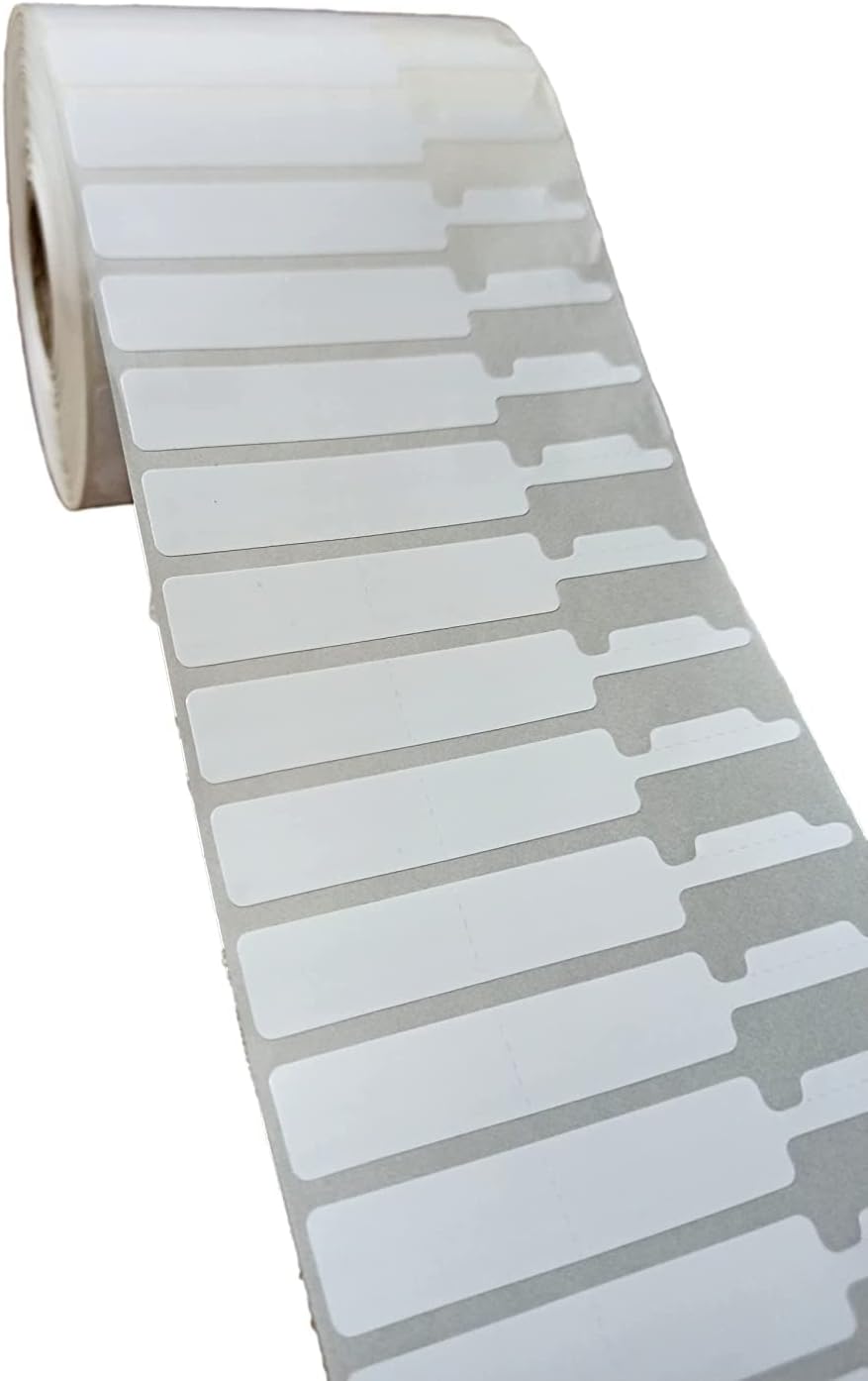 BAR-Coding TECH®, 81mmX12mm, Non Tearable, Jewellery and Optical Barcode Labels, Tags with Flap, Glossy Finish, Full Gumming, 3000 Pieces (Pack of 1 Roll) (1)