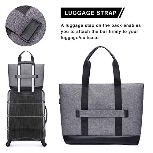 iCozzier-Laptop-Tote-Bag-156-Inch-Large-Briefcase-with-USB-Charging-Port-Water-Repellent-Women-Lady-Stylish-Handbag-for-BusinessSchoolShoppingTravel