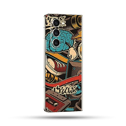 Image of MightySkins Skin Compatible with Samsung Galaxy Z Fold 5 Full Wrap - Puppy Fall | Protective, Durable, and Unique Vinyl Decal wrap Cover | Easy to Apply, Remove, and Change Styles | Made in The USA