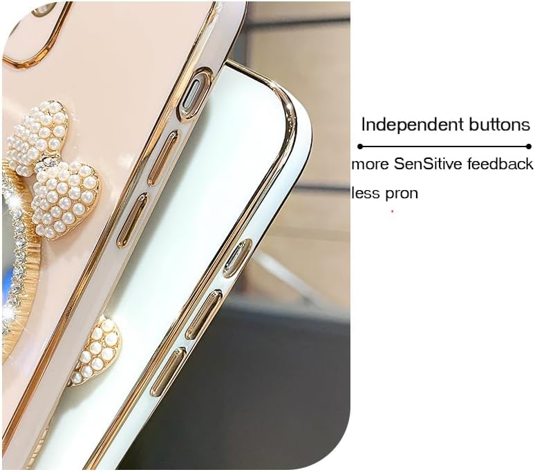 Miniatura 2 de Spevert Funda compatible con iPhone 15 Pro Max, con espejo brillante y bonito estampado de mariposas, delgada, ultrafina, transparente, espejo de