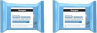 Neutrogena Fragrance-Free Makeup Remover Wipes, Daily Facial Cleanser Towelettes, Gently Removes Oil & Makeup, Alcohol-Free Makeup Wipes, 25 ct (Pack of 2)