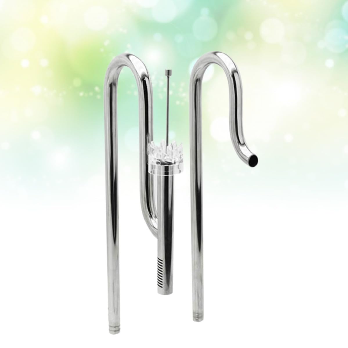 BESTonZON Tubo de Acero Inoxidable para Pecera Ajuste Práctico y Conjunto para Eliminar Aceite, Adecuado para Filtro Biológico y Agua de Acuario Limpia
