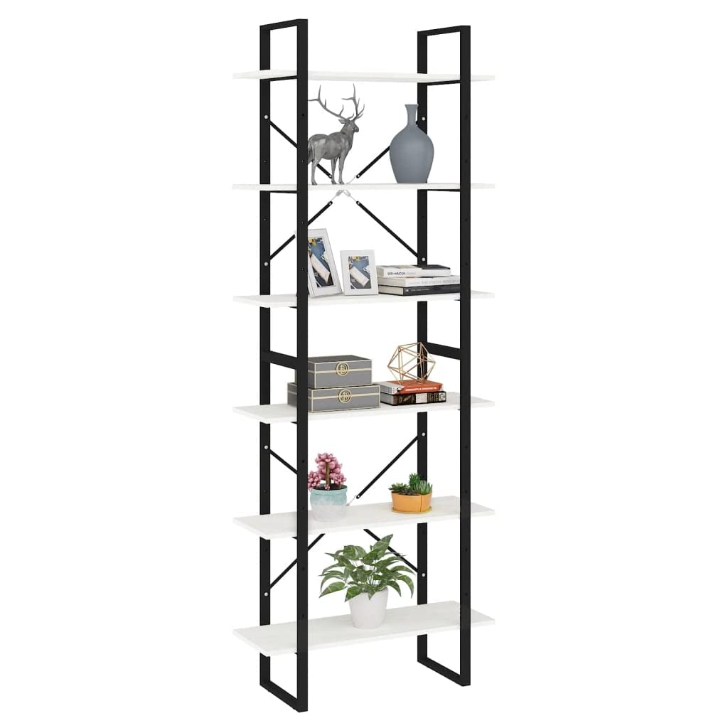 Scaffalatura per vetrine, scaffalatura, scaffalatura, armadietto alto bianco, 80 x 30 x 210 cm, in legno massello di pino, camera da letto, soggiorno, ufficio, design semplice