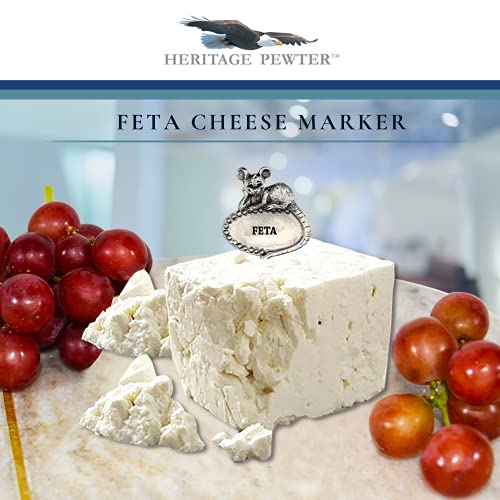 Heritage Pewter Feta Cheese Marker – Feta Cheese Label For Housewarming Gift, Dinner Party Trays, Weddings, Birthdays | Expertly Crafted Pewter #TOP1
