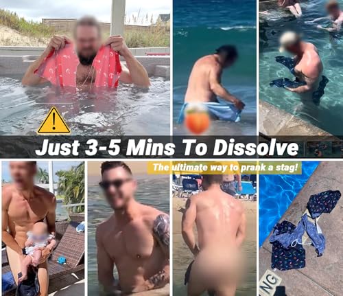 Men's Dissolving Swim Trunks Prank Shorts Funny Gift for Brother Boyfriend Bachelor Beach Party in The Swimming Pool4
