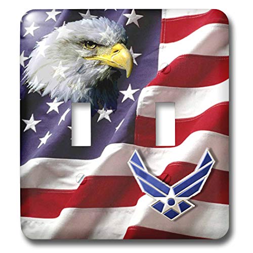 3dRose Interruptor de palanca doble de la Fuerza Aérea de la USAF (LSP_965_2), varía