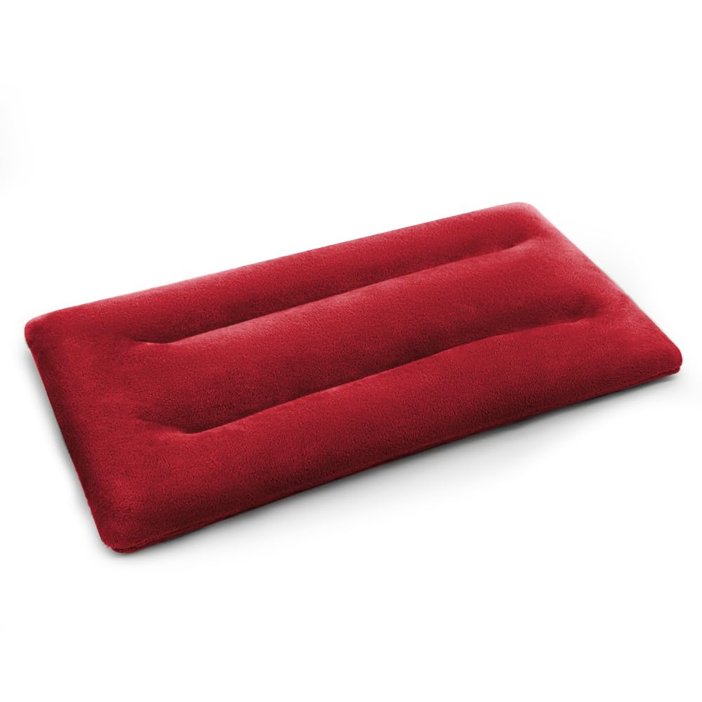MORLIDEN Almohadilla térmica para microondas, almohadilla térmica para cuello y hombros, almohada de calor húmedo para rodilla, músculos, articulaciones, abdomen, 6 x 12 pulgadas, color rojo vino, 1