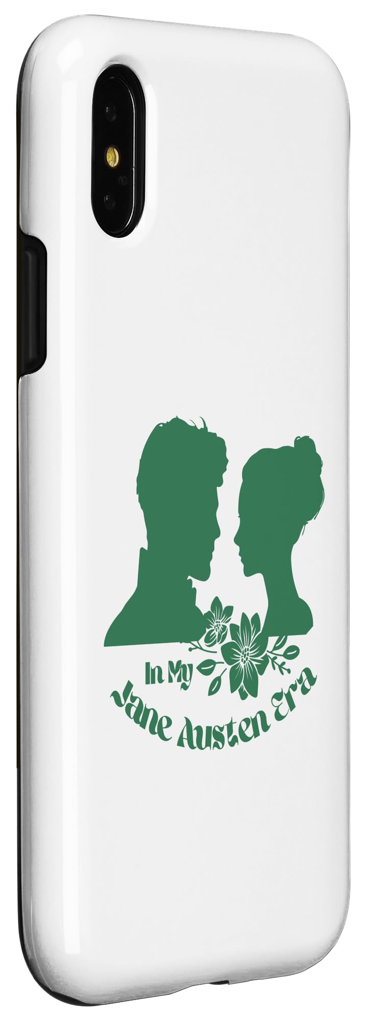 iPhone X/XS In My Jane Austen Era Gentleman Lady Flowers Case - Image 3