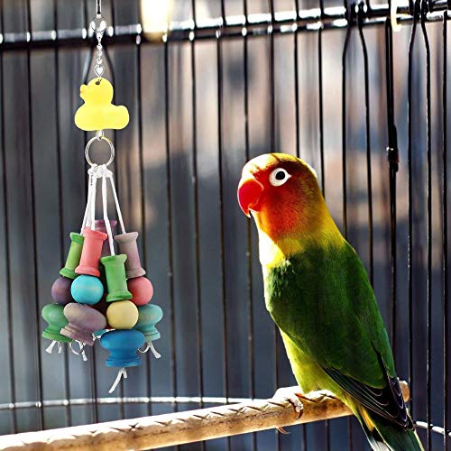 Jadeshay Huisdier Speelgoed Houten Duurzame Slijtvaste Papegaai Huisdier Bijten Buis Speelgoed - Afbeelding 4