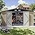 Aoxun Outdoor Metal Storage Shed 10 x 12 ft, Storage House Metal Steel Utility Tool Shed with Lock and Door, for Garden, Patio, Lawn, Brown (Base Included)