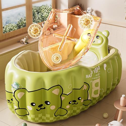 Bain portable pour bébé gonflable et pliable avec pompe de gonflage - 3