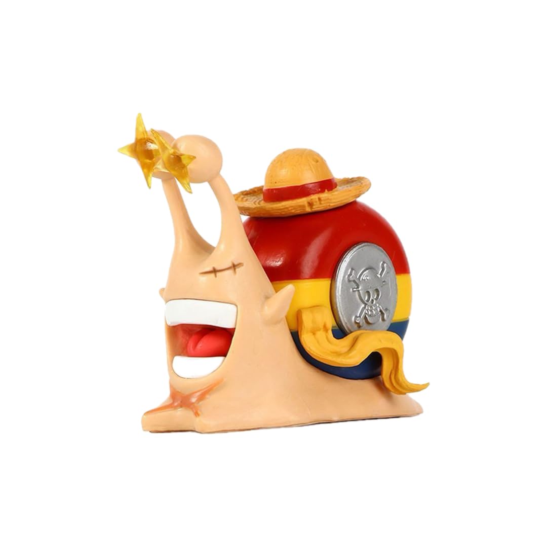 Monkey D Luffy One Piece Den Den Mushi Transponder Snail Collectible Action Figures - Add to Your Grand Line Crew & Become Part of The Nakamas (Monkey D Luffy)