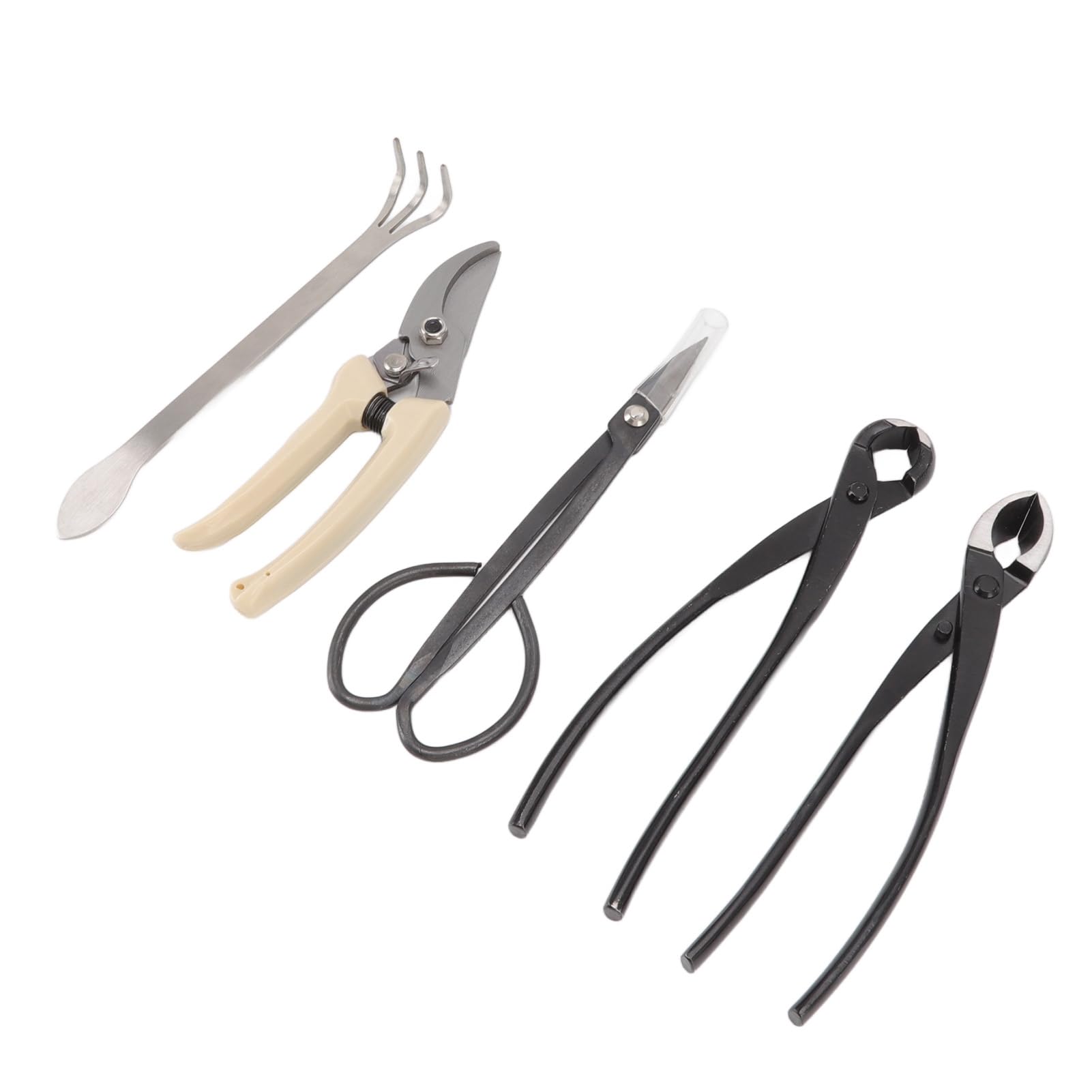 Set di Attrezzi per Bonsai Attrezzi da Giardinaggio in Acciaio Al Carbonio Premium da 5 Pezzi per la Cura delle Piante da Interno Ed Esterno