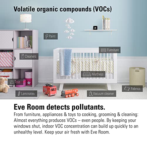 Eve 20EBX9901 Room - Indoor Air Quality Sensor To Monitor Air Quality (Voc), Temperature & Humidity, Apple Homekit Technology thumb #3