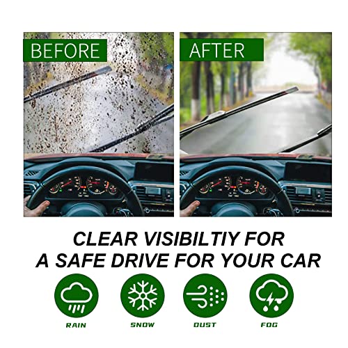 2 Factory Wiper Blades Replacement for Audi q7 2007-08/2015 Original Equipment Windshield Wiper Blades Set - 26"+26" (Set of 2) Pinch Tab by ZIXMMO - Image 3