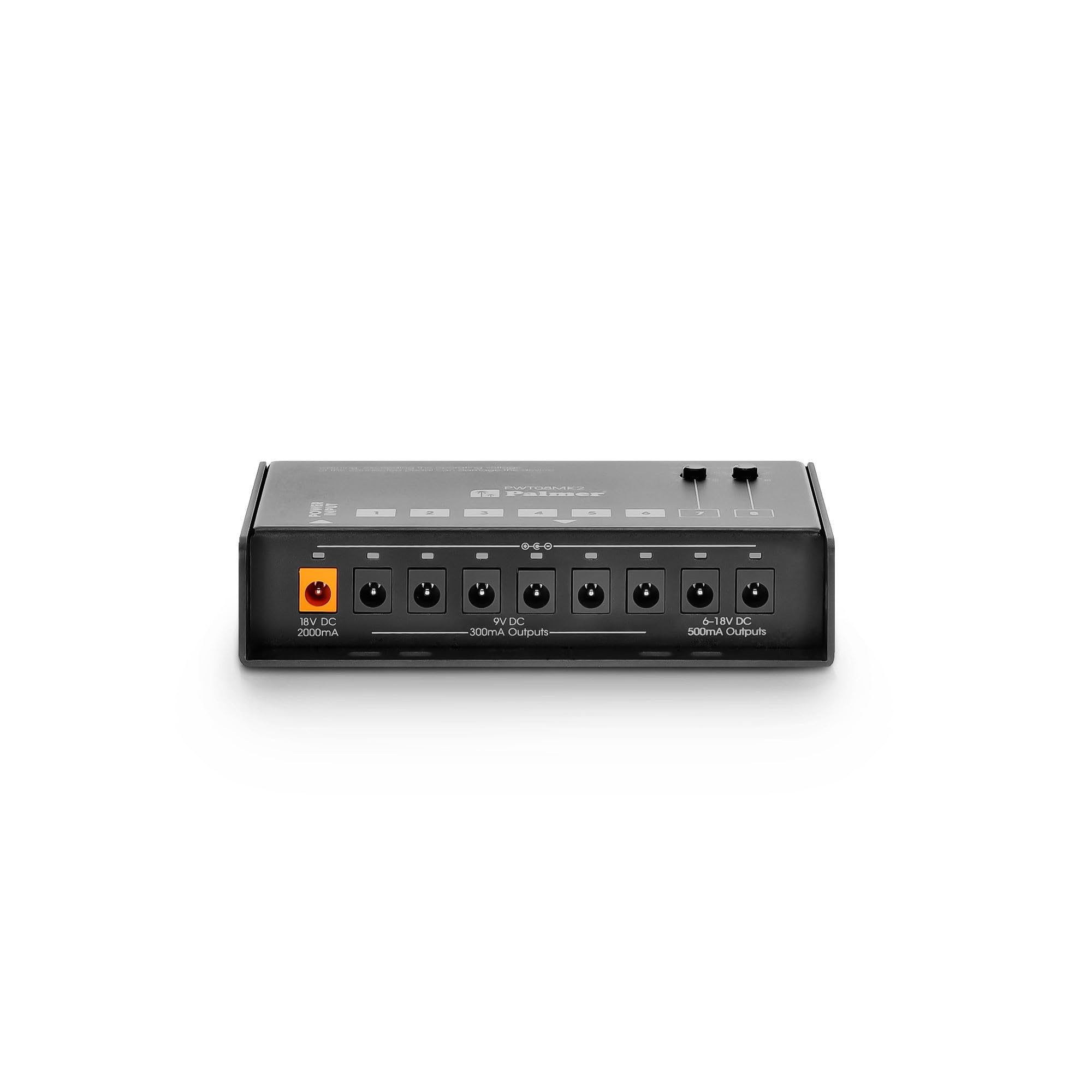 Palmer PWT 08 MK2 - Universelles Pedalboard Netzteil, 8 Ausgänge, schwarz