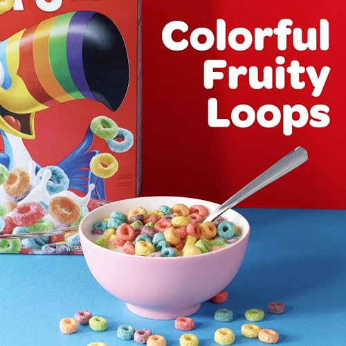 Kellogg's Froot Loops Breakfast Cereal, Fruit Flavored, Breakfast Snacks with Vitamin C, Large Size, Original, 13.2oz Box (1 Box) - Image 6