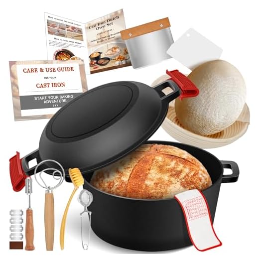 2-in-1 Cast Iron Dutch Oven for Baking