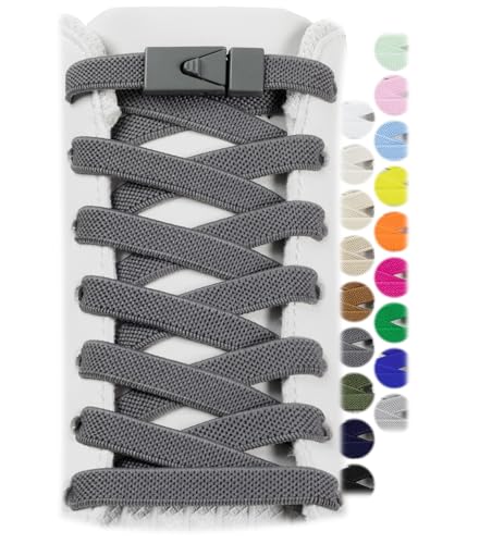 Stepace 2 Pairs Elastic Shoe Laces for Sneakers No Tie Shoelaces for Adults and Kids 5/16