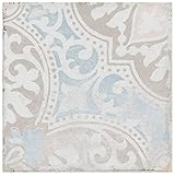 SomerTile FEO6BARDMT Barcelona Decor Montjuic Porcelain Floor and Wall Tile, Multi, 44 Piece