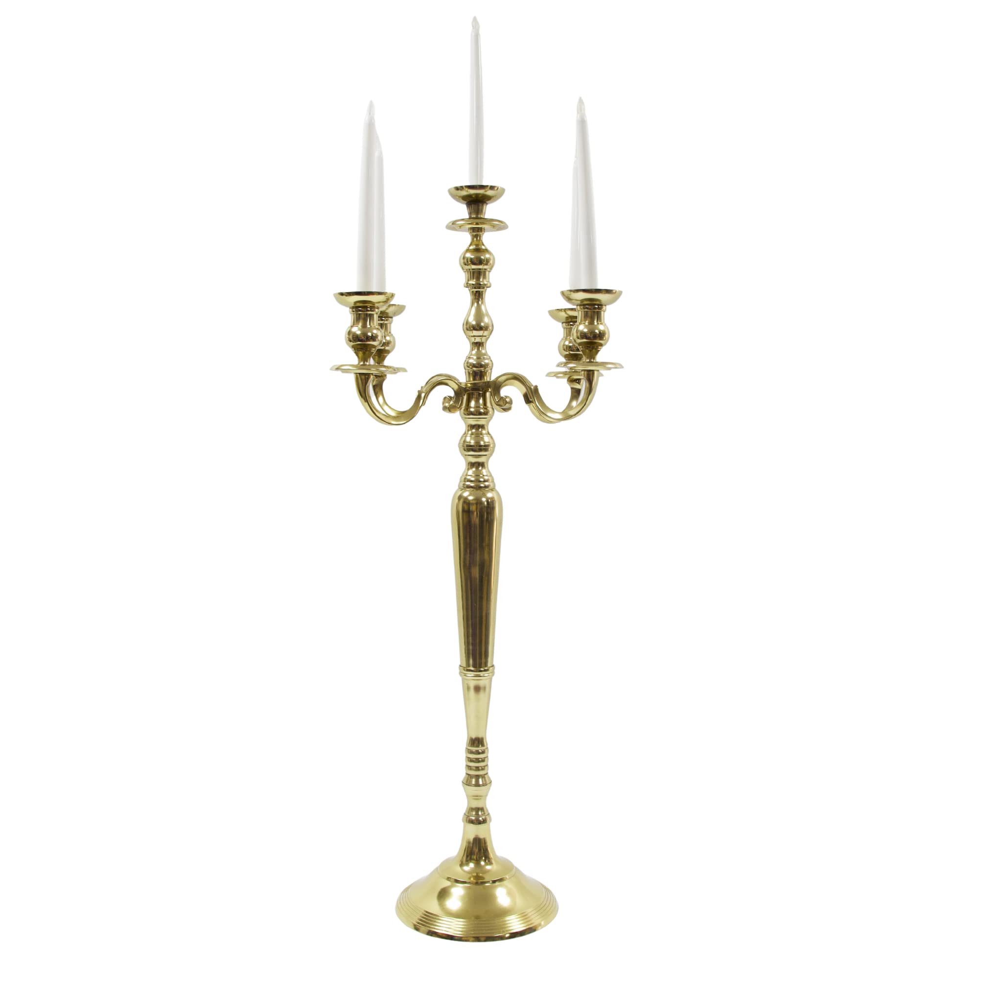 Mosiężne wykończenie VENUS CANDELABRA 5 ARM 100 CM ŚWIECZNICA ŚWIECNICA ŚLUBNA CENTRALNA