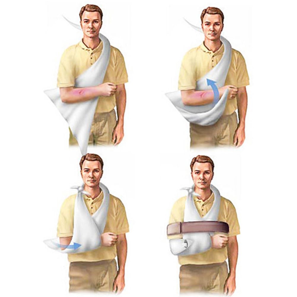 Benda triangolare per uso medico, kit di primo soccorso, bendaggio per fratture, fissaggio di emergenza, 96 x 96 x 135 cm