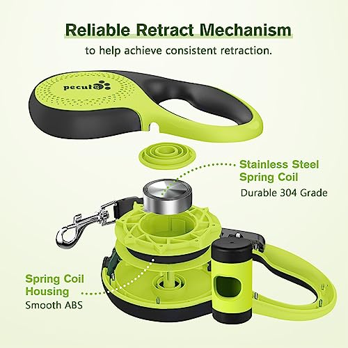 Pecute Retractable Dog Leash with Poo Bag Holder, 8m Dog Leash with 360° Tangle-Free Extended Leash - Image 3