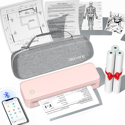 Gloryang Inkless Portable Printer for Travel, Wireless Thermal Printer...