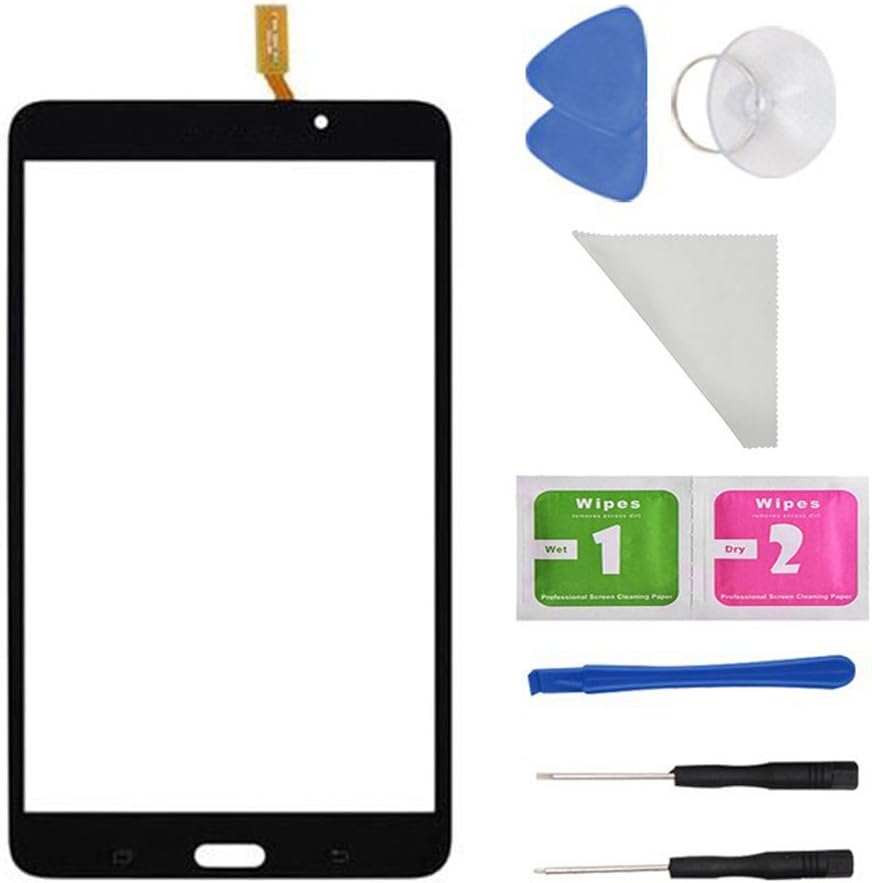 Black Touch Screen Panel Digitizer Glass for Samsung Galaxy Tab 4 SM-T230 T230NU 7" inch with (Adhesive) and Tools