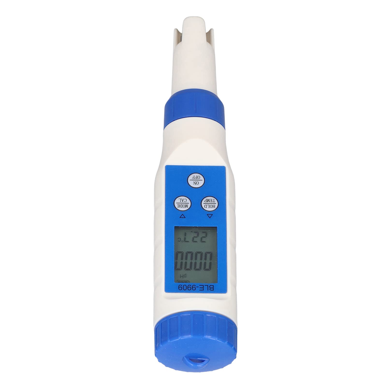 BLE-9909 Miernik Testowy 5 Cali – Tester Temperatury Soli PH EC z kontrolą Aplikacji, automatyczną kompensacją Temperatury i Podświetlanym Wyświetlaczem do Basenów, Akwariów, Hydroponiki