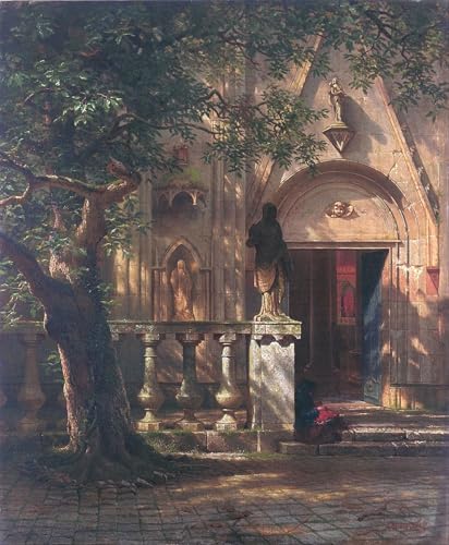 Graffiti art mural soleil et ombre d'Albert Bierstadt poster décoratif 60x90cm