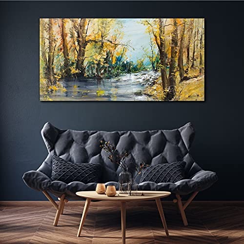 Tableau nature forestière 140x70cm impression sur toile salon
