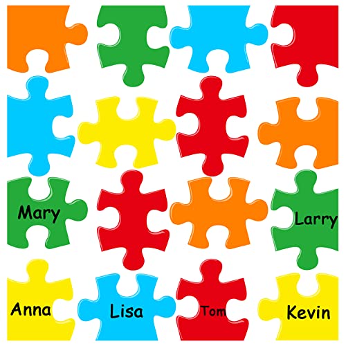 48 Teile Puzzleteile Ausschnitte Pinnwand Akzente Papier bunte Schule Klassenzimmer Dekor Baby Kinderzimmer Kinderzimmer Schlafzimmer Studio Wanddekoration Cover