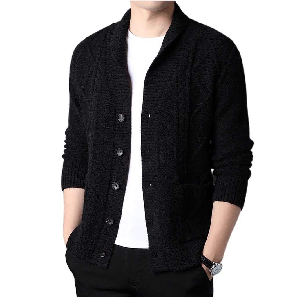 Cardigan tricoté pour homme veste automne coupe coréenne pull taille 3XL