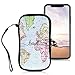 Produktbild kwmobile Handytasche für Smartphones M - 5,5" - Neopren Handy Tasche Hülle Cover Case Schutzhülle - Travel Schriftzug Schwarz Mehrfarbig - 15,2 x 8,3 cm Innenmaße
