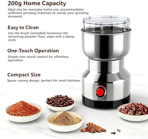 Portable Electric Grinder for Coffee, Spices & Grains - 4