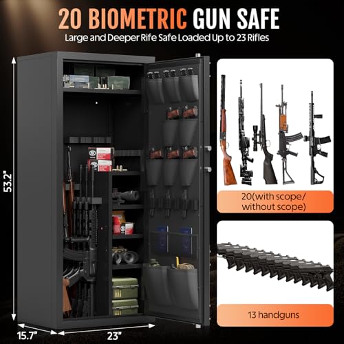 KAER Biometric Gun Safe Rifle (with Scopes) 20-25 Gun Safe Review