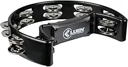 Pandeirola Meia Lua Abs Preta Plat Inx com Pegador - Brasil